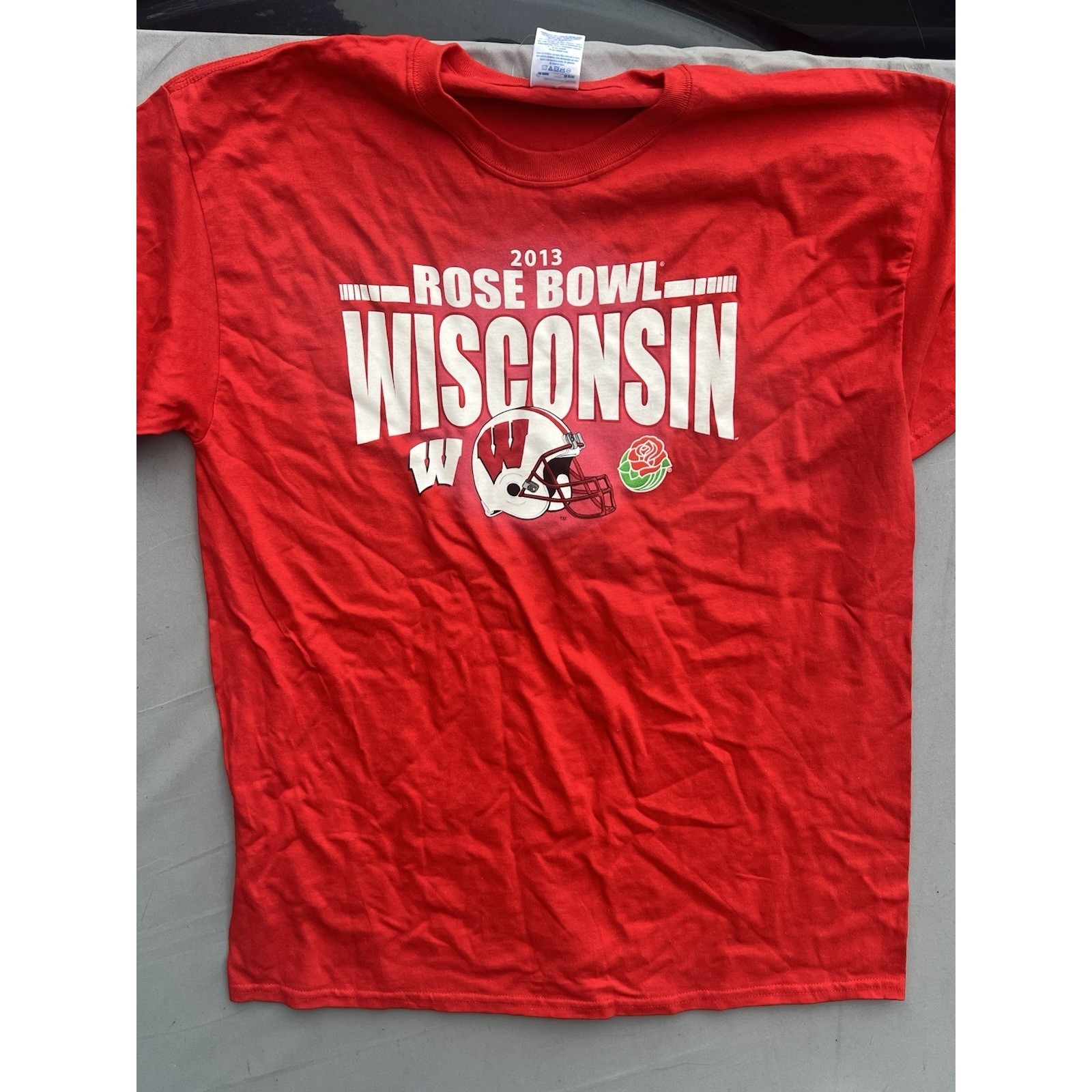 Nwt Ncaa Wisconsin Football 2013 Rose Bowl Shirt Red Large